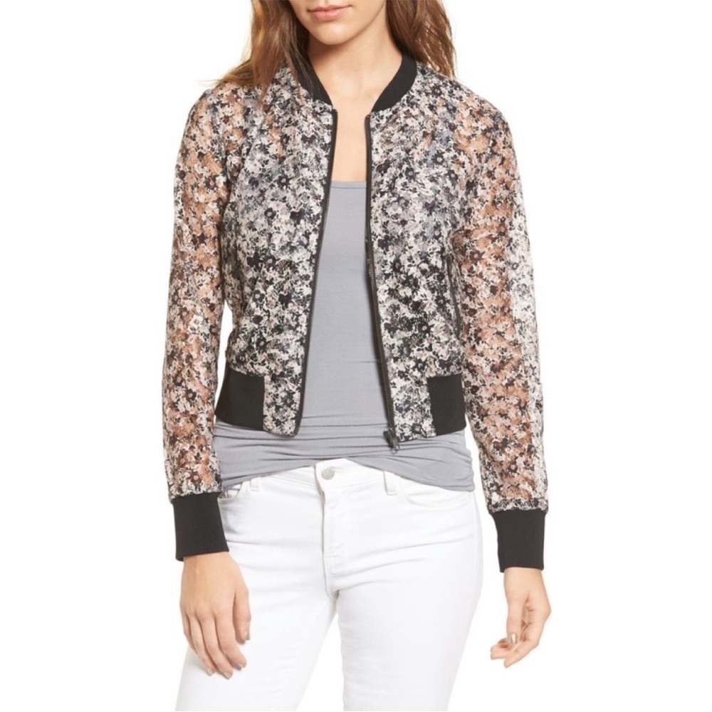 NWT Chelsea28 Crop bomber garden floral jacket - Picture 1 of 7